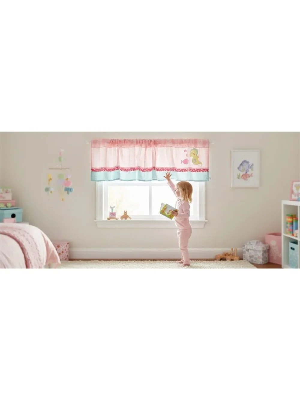 Carter's Sea Collection Window Valance Seahorse Fish Nursery 3
